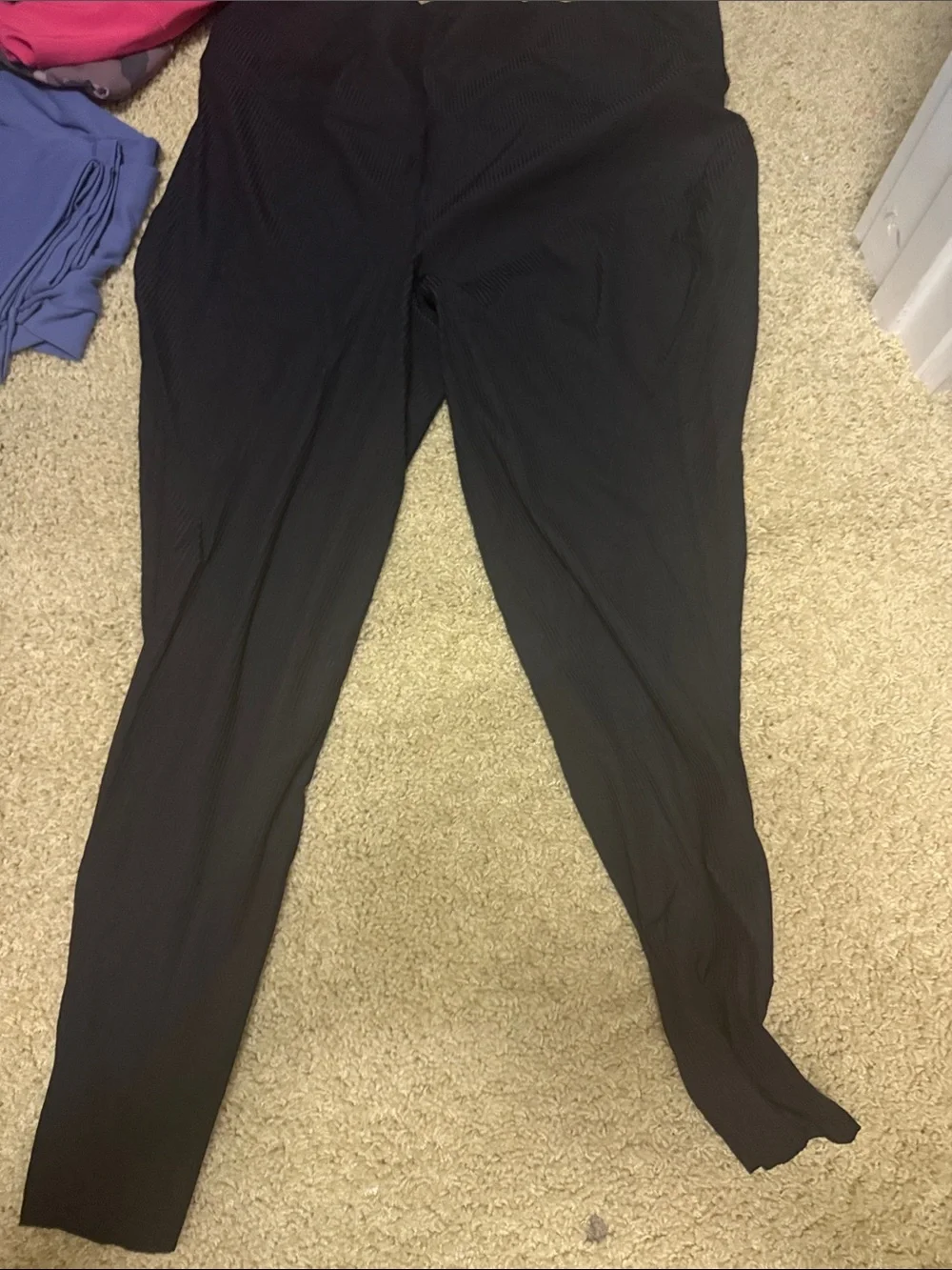 lululemon athletica Black Ribbed Leggings